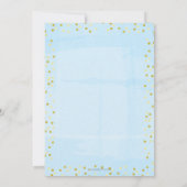 Boho Pompoen Baby Jongensdouche Waterverf Blauw Go Kaart (Achterkant)