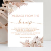 Boho pompoen Baby shower bericht van de bump Poster