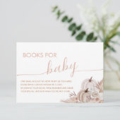 Boho Pompoen Baby shower Boekaanvraag Informatiekaartje (Staand voorkant)