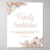 Boho pompoen Baby shower familie tradities teken Poster (Voorkant)