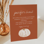 Boho Pompoen Baby Shower Fopspeen Jacht Spel Reclamebord Met Voetstuk