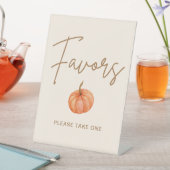 Boho pompoen Baby shower gunst Reclamebord Met Voetstuk (Insitu)