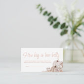 Boho pompoen Baby shower Hoe groot is haar buik Ka Informatiekaartje (Staand voorkant)