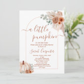 Boho pompoen Baby shower Kaart (Staand voorkant)