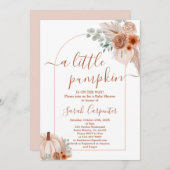 Boho pompoen Baby shower Kaart (Voorkant / Achterkant)