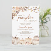 Boho pompoen Baby shower Kaart (Staand voorkant)