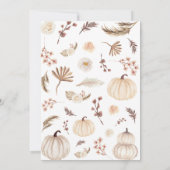 Boho pompoen Baby shower Kaart (Achterkant)