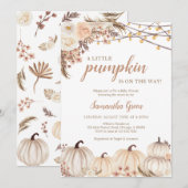 Boho pompoen Baby shower Kaart (Voorkant / Achterkant)