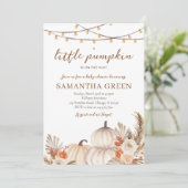 Boho pompoen Baby shower Kaart (Staand voorkant)