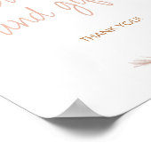 Boho pompoen Baby shower Kaarten en geschenken tek Poster (Hoek)