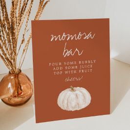 Boho Pompoen Baby Shower Momosa Bar Bord Reclamebord Met Voetstuk