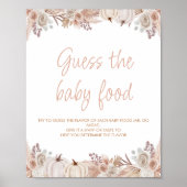 Boho pompoen Baby shower raden de Baby voedsel tek Poster (Voorkant)