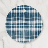 Boho Pompoen Blauw Bloemen Baby shower Bedankjes Labels (Achterkant)