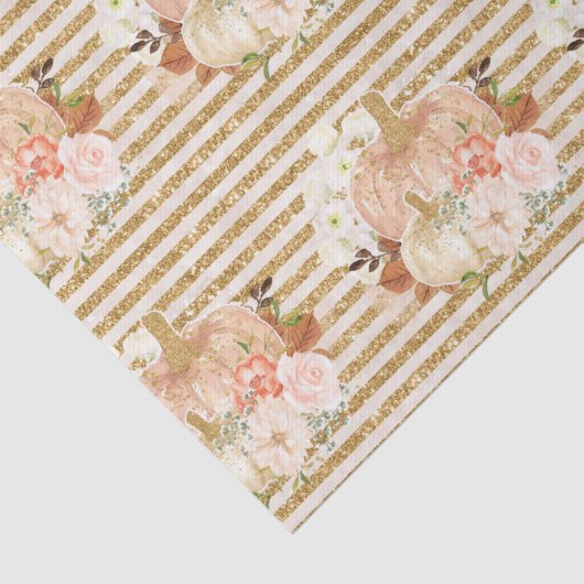 Boho pompoen bloemen gouden glitter lijnen tissuepapier (Detail)