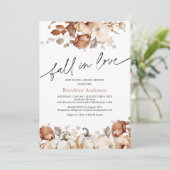 Boho Pompoen Bloemen Herfst In Love Vrijgezellenfe Kaart (Staand voorkant)