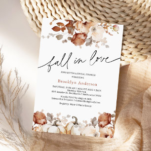 Boho Pompoen Bloemen Herfst In Love Vrijgezellenfe Kaart