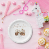 Boho Pompoen Fall in Love Bruidsfeest Papieren Bordje (Feest)