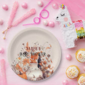 Boho pompoen herfst Baby shower Papieren Bordje (Feest)