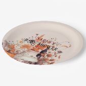 Boho pompoen herfst Baby shower Papieren Bordje (Gekanteld)