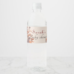 Boho pompoen herfst Baby shower Waterfles Etiket
