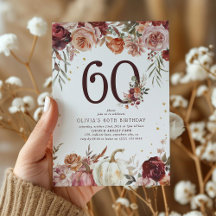 Boho Pompoen Herfst Bloei 60ste Verjaardag