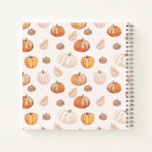 Boho Pompoen Herfst Bloemen Baby shower Gastenboek Notitieboek (Achterkant)