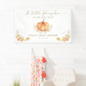 Boho Pompoen Herfst Foliage Baby shower Spandoek (Insitu)