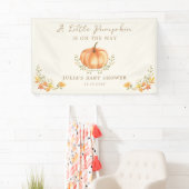 Boho Pompoen Herfst Foliage Baby shower Spandoek (Insitu)