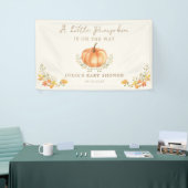 Boho Pompoen Herfst Foliage Baby shower Spandoek (Beurs)