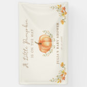 Boho Pompoen Herfst Foliage Baby shower Spandoek (Verticaal)