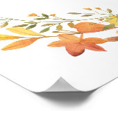 Boho Pompoen Herfst Foliage Baby shower Welkomstbo Poster (Hoek)