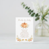 Boho Pompoen Herfst Foliage | Boeken voor Baby Informatiekaartje (Staand voorkant)