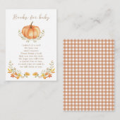 Boho Pompoen Herfst Foliage | Boeken voor Baby Informatiekaartje (Voorkant / Achterkant)