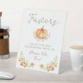 Boho Pompoen Herfst Foliage Favorieten neem er een Reclamebord Met Voetstuk (Insitu)