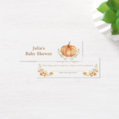 Boho Pompoen Herfst Herfst Baby shower Luier Raffl Mini Visitekaartjes (Bureau)