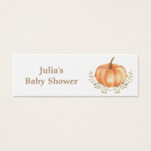 Boho Pompoen Herfst Herfst Baby shower Luier Raffl Mini Visitekaartjes (Voorkant)