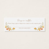 Boho Pompoen Herfst Herfst Baby shower Luier Raffl Mini Visitekaartjes (Achterkant)