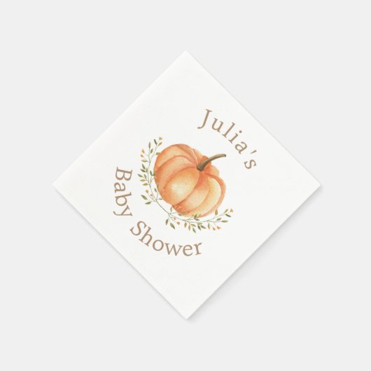 Boho pompoen Herfst herfstbladeren Baby shower Servet (Hoek)