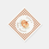 Boho pompoen Herfst herfstbladeren Baby shower Servet (Hoek)