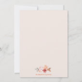 BOHO Pompoen Herfst in Liefde Bruids Douche Uitnod Kaart (Achterkant)