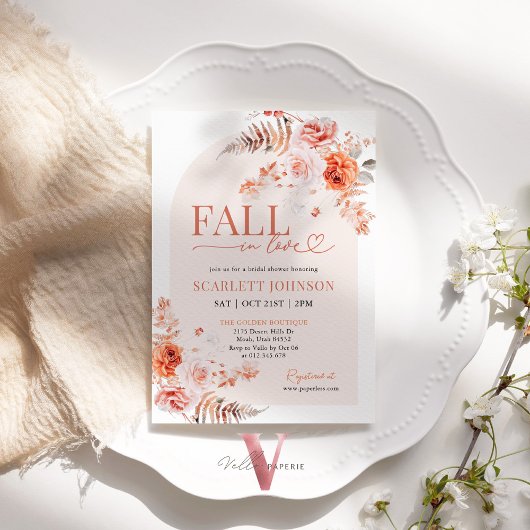 BOHO Pompoen Herfst in Liefde Bruids Douche Uitnod Kaart