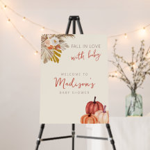 Boho Pompoen Herfst in Liefde met Baby Welkomstbor