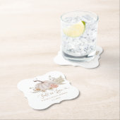 Boho pompoen herfst in liefde vrijgezellenfeest kartonnen onderzetters (Insitu)