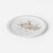 Boho pompoen herfst in liefde vrijgezellenfeest papieren bordje (Gekanteld)