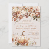 Boho pompoen Herfst rustiek chique Baby shower Kaart (Voorkant)