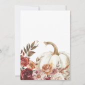 Boho pompoen herfstbloei 1e verjaardag kaart (Achterkant)