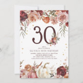 Boho pompoen herfstbloei 30e verjaardag kaart (Voorkant)