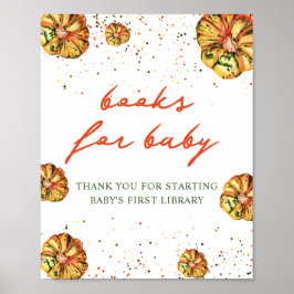 Boho pompoen is op weg boeken voor baby poster