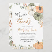 Boho Pompoen Laten we Dankbaar Zijn Kaart (Voorkant / Achterkant)