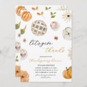 Boho Pompoen Laten we Dankbaar Zijn Kaart (Voorkant / Achterkant)